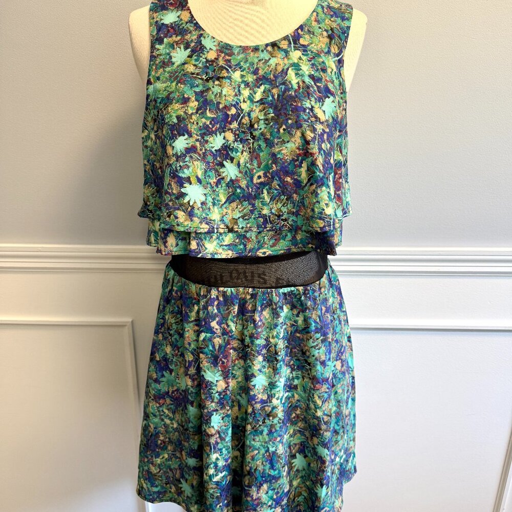 Princess Vera Wang Dress | Multi-colored | Shear waist | Zipper Back